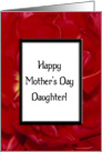 Happy Mother’s Day - To My Daughter Red Tulip Flower card