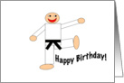 Happy Birthday - Martial Arts Black Belt card