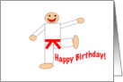 Happy Birthday - Martial Arts Red Belt card