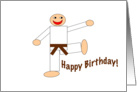 Happy Birthday - Martial Arts Brown Belt card