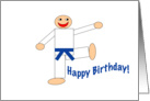 Happy Birthday - Martial Arts Dark Blue Belt card