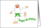 Happy Birthday - Martial Arts Green Belt card