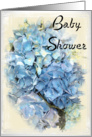 Baby Shower Invitation - Blue Hydrangea card