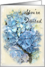 Garden Party Invitation - Blue Hydrangea card