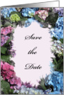 Wedding Save the Date Announcement - Colorful Hydrangea card