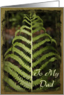 Happy Father’s Day - To My Dad - Green Fern Frond card