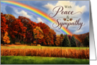 With Peace and Sympathy Autumn Rainbow Condolences card