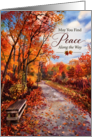 Autumn Leaves Sympathy May You Find Peace Along the Way card