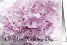 On Your Wedding Day - Pink Hydrangea Flower card