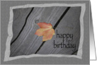 Happy Birthday - Autumn Leaf card