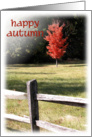 Happy Autumn - Red Fall Tree card