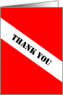 Scuba Dive Flag - Thank You card