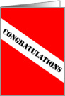 Scuba Dive Flag - Congratulations card