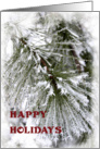 Snowy Pines Happy Holidays - Thank You for Your Business card