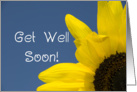 Get Well Soon - Yellow Sunflower card