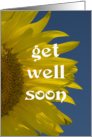 Get Well Soon - Yellow Sunflower card