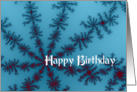 December Christmas Birthday - Snowflake Fractal card