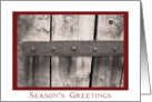 Season’s Greetings - Rustic Country Christmas card