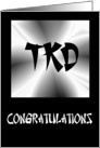 Congratulations - Taekwondo card