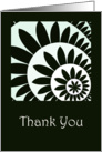 Thank You - Black and White Flowers card