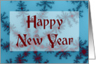 Happy New Year - Snowflakes card