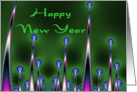 Happy New Year - Fractal Art card