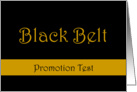 Martial Arts Black Belt Promotion Test Invitation card