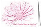 Hope - Pink Daisy Flower card