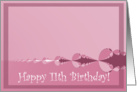 Happy 11th Birthday - Girl - Pink Abstract card