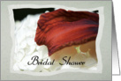 Bridal Shower Invitation - Red Day Lily White Hydrangea card