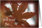 Will You Be My Groomsman - Japanese Maple Leaves card