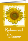 Wedding Rehearsal Dinner Invitation - Yellow Sunflower card