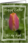 Happy Easter to My Aunt - Pink Tulip Flower card