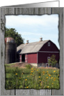 Red Barn and Silo Country Blank Note Card