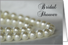 Bridal Shower Invitation - White Pearls card