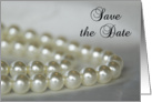 Wedding Save the Date Announcement - White Pearls card