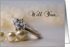Will You Marry Me - Diamond and Pearls card