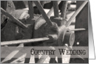 Country Wedding Save the Date Announcement, Rustic Wagon Wheel card