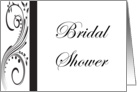 Bridal Shower Invitation - Black and White card