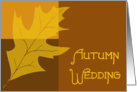 Wedding Save the Date Fall Oak Leaf card