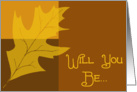 Be My Groomsman Fall Oak Leaf card