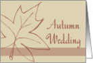 Autumn Wedding Announcement - Maple Leaf card