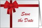 Red Bow Wedding Save the Date Announcement card