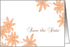 Wedding Save the Date Announcement Orange Daisies card