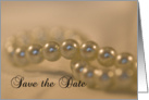 Wedding Save the Date Announcement Twisted Pearls card