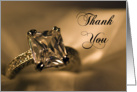 Wedding Thank You Note Princess Cut Diamond Ring card