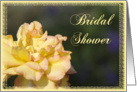 Bridal Shower Invitation Yellow Fancy Rose card
