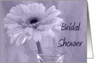 Bridal Shower Invitation Gerbera Daisy with Purple Tint card