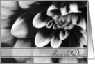 Wedding Save the Date Announcement Black and White Dahlia card