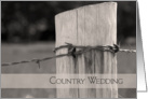 Wedding Save the Date Announcement Country Fence Post card